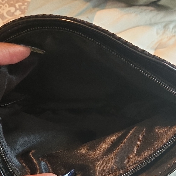 Giorgio Armani Black Textured Makeup Bag